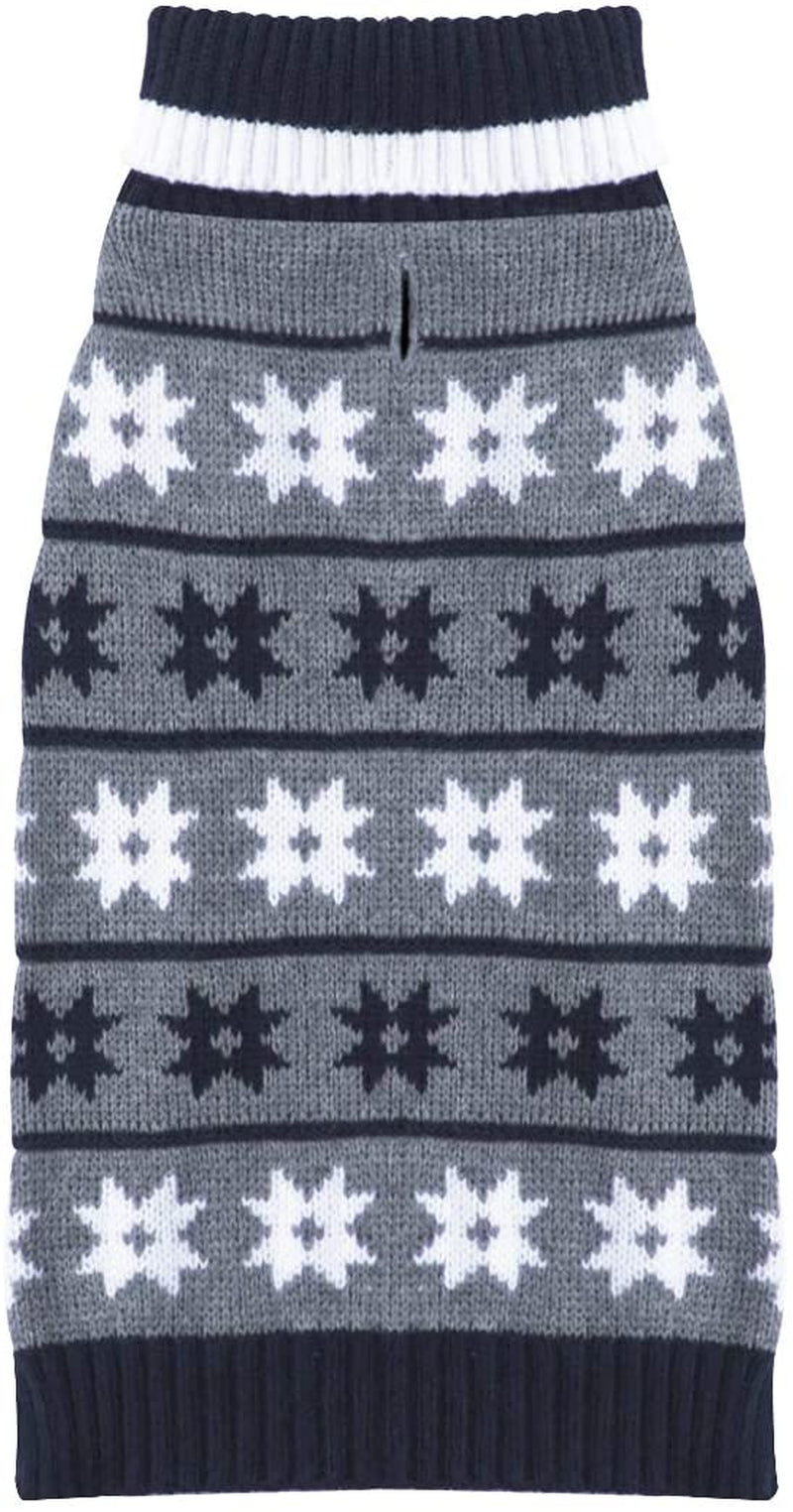 KYEESE Dog Sweaters for Small Dogs Turtleneck Dog Sweater Dress Knit Pullover Warm Animals & Pet Supplies > Pet Supplies > Dog Supplies > Dog Apparel kyeese Boy Grey X-Small (Pack of 1) 