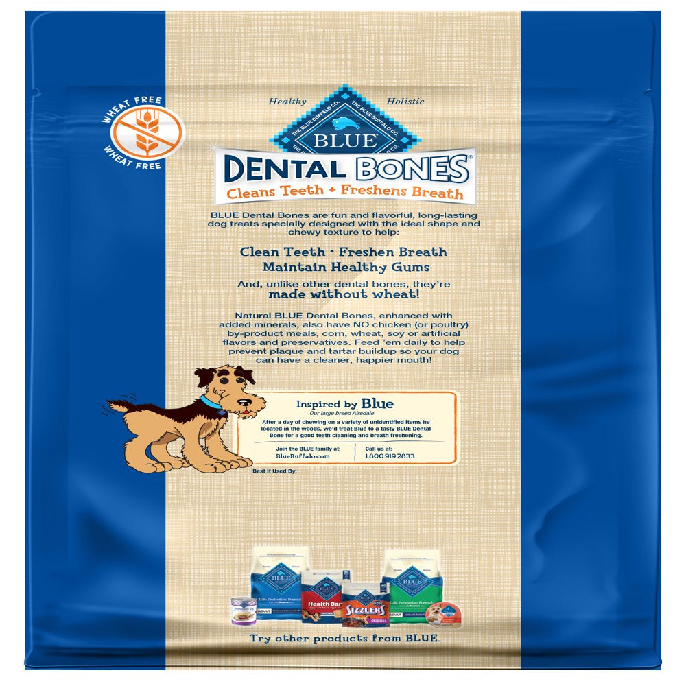 Blue Buffalo Dental Bones Small (15-25 Lbs) Dental Treats for Adult Dogs, Whole Grain, 27 Oz. Bag Animals & Pet Supplies > Pet Supplies > Dog Supplies > Dog Treats Blue Buffalo   