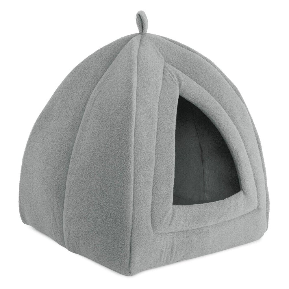 Petmaker Cozy Kitty Tent Igloo Plush Cat Bed Animals & Pet Supplies > Pet Supplies > Cat Supplies > Cat Beds Overstock Gray  