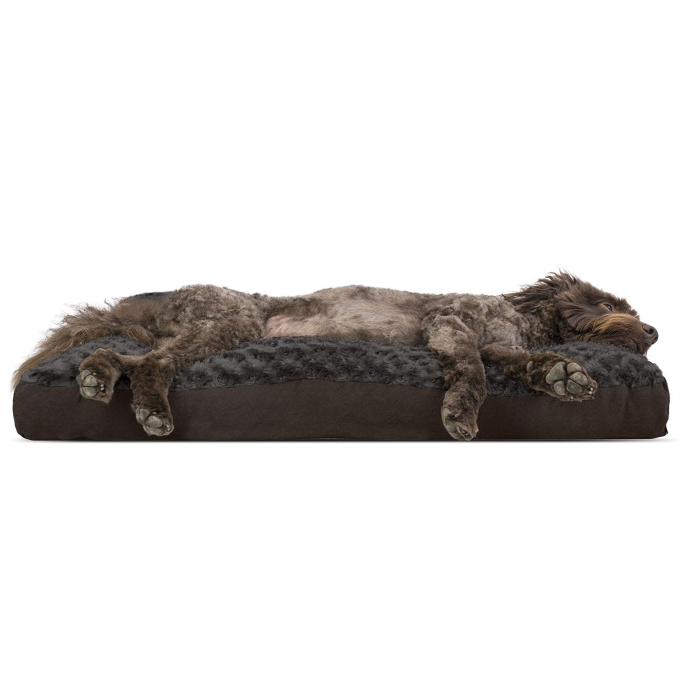 Furhaven Pet Products | Deluxe Plush Pillow Pet Bed for Dogs & Cats, Chocolate, Large Animals & Pet Supplies > Pet Supplies > Cat Supplies > Cat Beds FurHaven Pet   