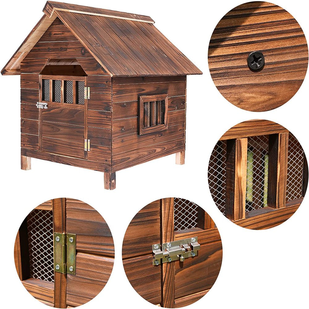 Dog Kennels for Outside, Dog House Wood Outdoor Dog Kennels Dog Cage Kennel Villa, for Small Animals Weatherproof W/Side Windows & Elevated Floor, Easy to Assemble Animals & Pet Supplies > Pet Supplies > Dog Supplies > Dog Houses Great Shopping Day   