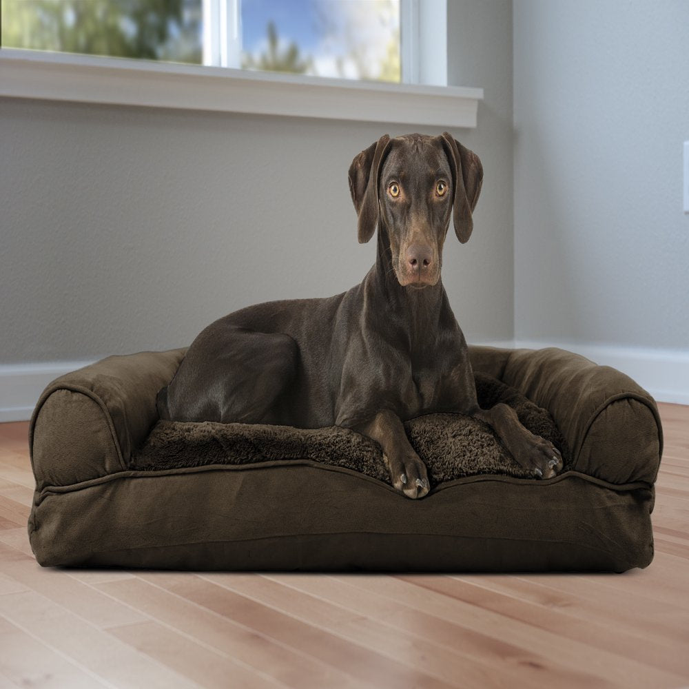 Furhaven Pet Products | Plush & Suede Pillow Sofa Pet Bed for Dogs & Cats, Espresso, Large Animals & Pet Supplies > Pet Supplies > Cat Supplies > Cat Beds FurHaven Pet   