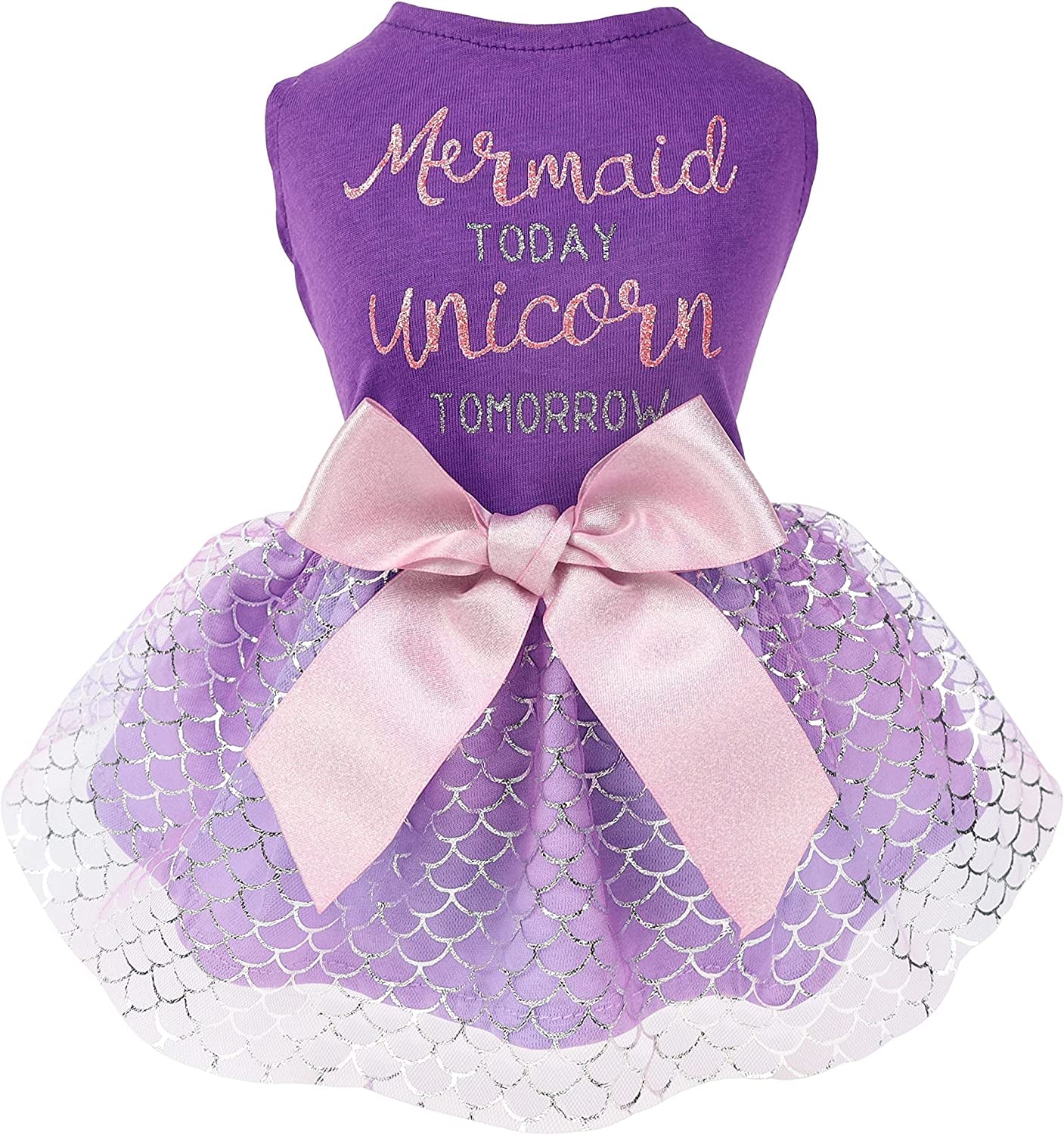 Fitwarm Hocus Pocus Y’All Halloween Dog Tulle Dress, Holiday Theme Costumes, Dog Clothes for Small Dogs Girl, Cat Apparel, Black, Medium Animals & Pet Supplies > Pet Supplies > Dog Supplies > Dog Apparel Fitwarm Mermaid Today Unicorn Tomorrow XX-Small 