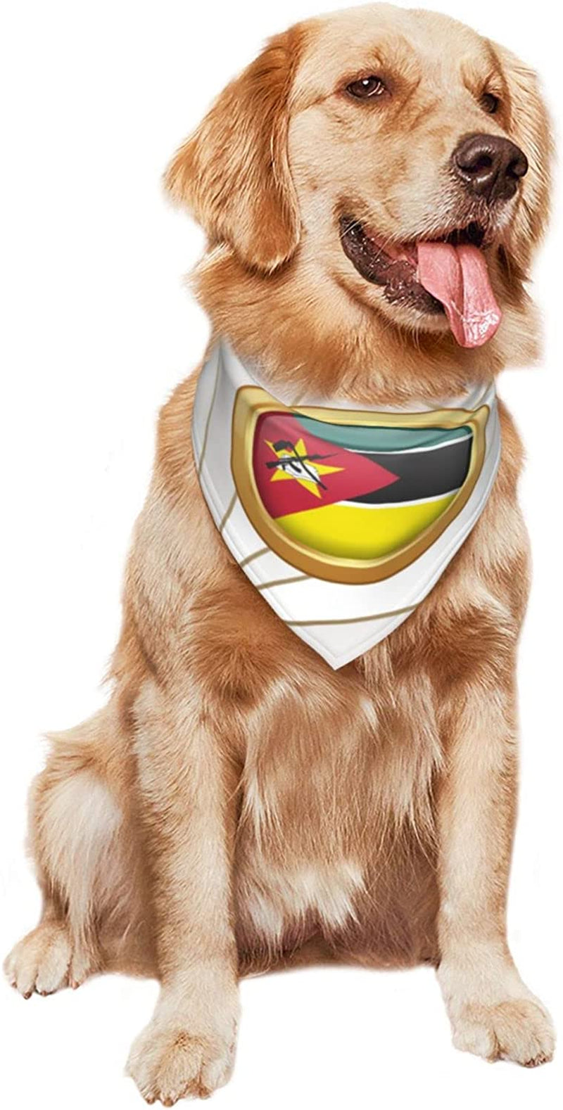 Golden Disc Mozambique Flag Pet Dog and Cat Decorative Triangle Scarf,Dog Bandana,Breathable and Stain Resistant. Animals & Pet Supplies > Pet Supplies > Dog Supplies > Dog Apparel ZALTAS   