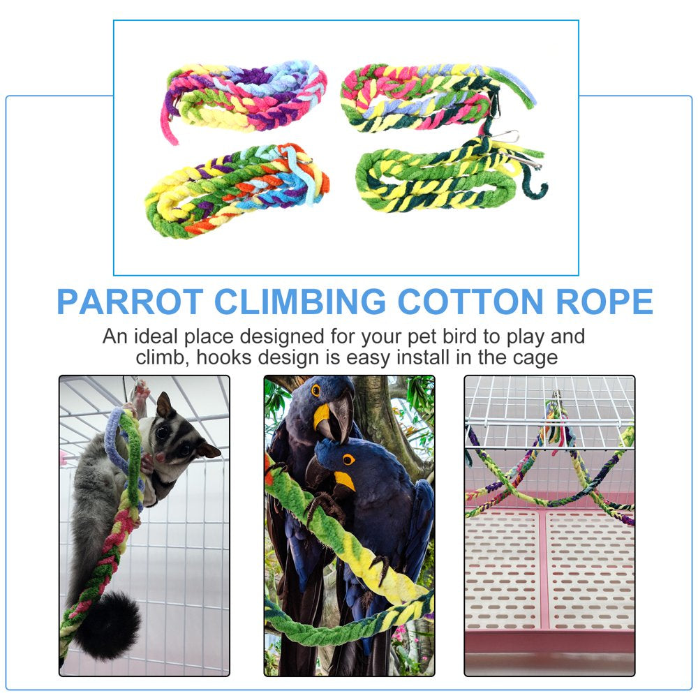 Etereauty Parrot Bird Swing Rope Cage Ladder Stand Spiral Birds Perch Bungee Climbing Chewing Toys Hangings Hammock Plaything Animals & Pet Supplies > Pet Supplies > Bird Supplies > Bird Ladders & Perches ETEREAUTY   