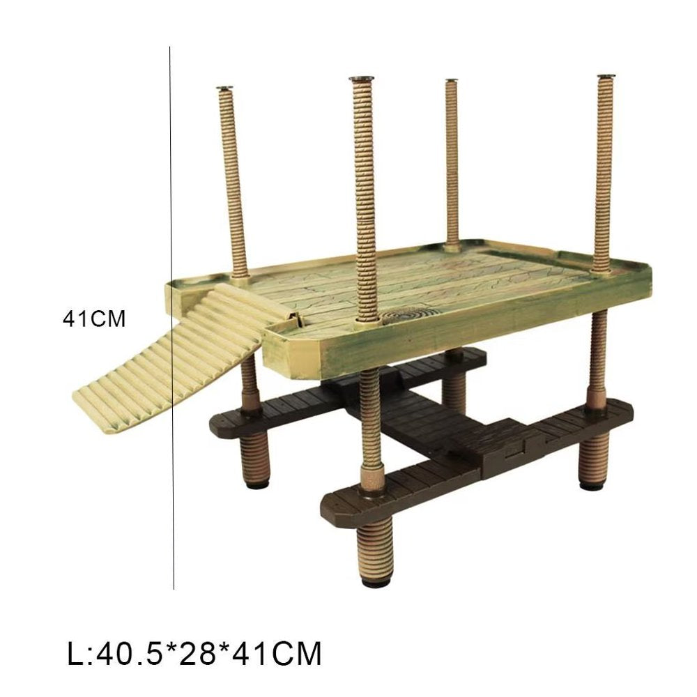 Nisorpa Turtle Float Basking Platform Reptile Frog Climbing Habitat Island Amphibians Sunbathe with Ramp Ladder Gift Animals & Pet Supplies > Pet Supplies > Small Animal Supplies > Small Animal Habitat Accessories Nisorpa   