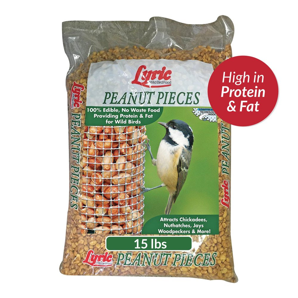 Lyric Peanut Pieces Wild Bird Seed, No Waste Bird Food, 15 Lb. Bag Animals & Pet Supplies > Pet Supplies > Bird Supplies > Bird Food Lebanon Seaboard Corporation   