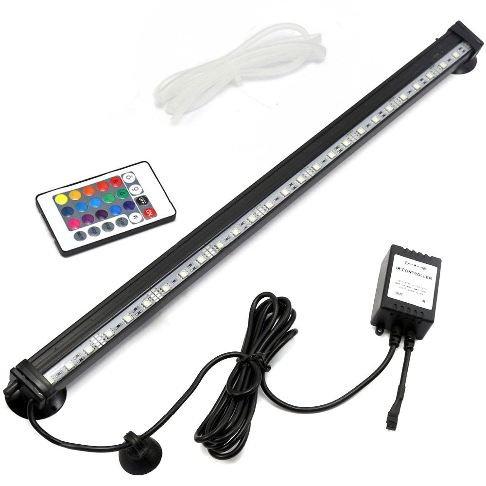 Rosnek LED Aquarium Fish Tank Light 16CM-51CM RGB Waterproof Air Bubble Lamp Remote Control Making Oxygen Submersible Light Animals & Pet Supplies > Pet Supplies > Fish Supplies > Aquarium Lighting Rosnek   