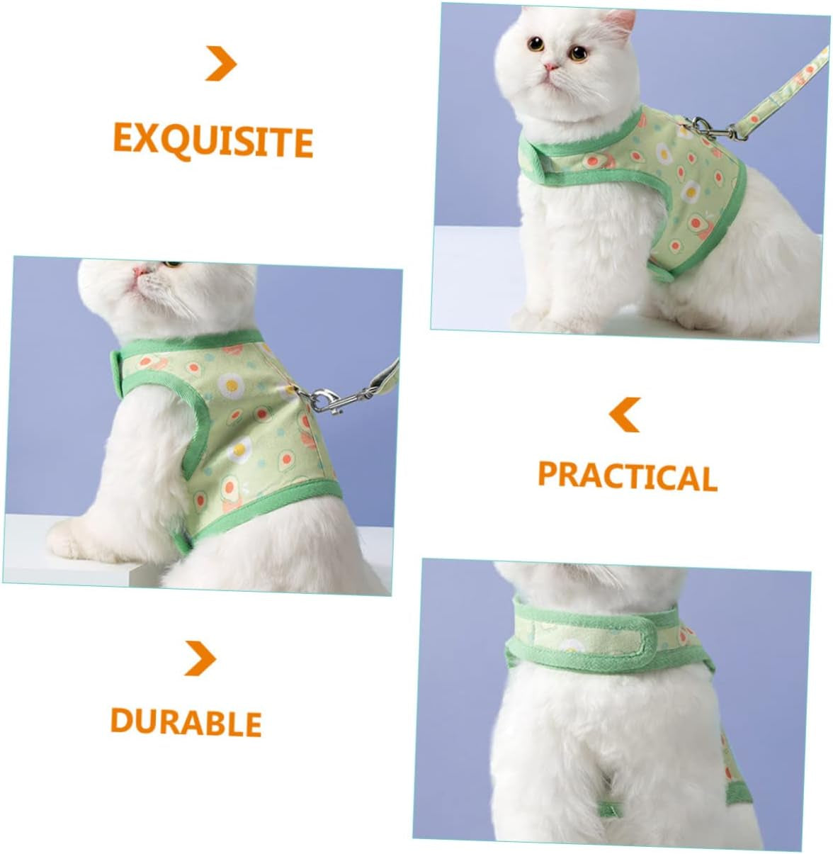 Balacoo 4 Sets Cat Leash Cami Hanger Running Vest Running Leash Pet Jogging Harness Cat Collar Leash Cat Vest Leash Avocado Prints Vest Dog Harness Dog Hauling Cable Suede Accessories Mesh Animals & Pet Supplies > Pet Supplies > Dog Supplies > Dog Apparel Balacoo   