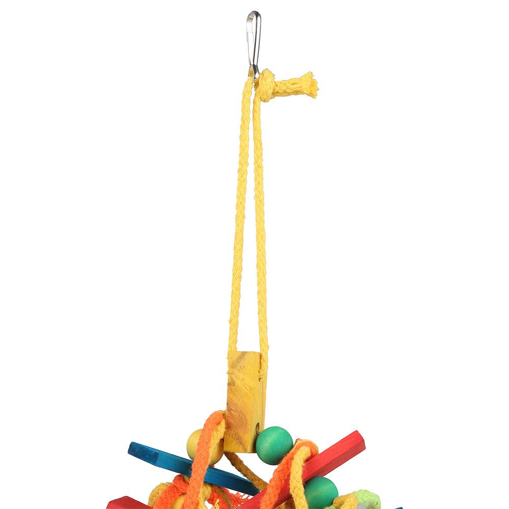 ODOMY Large Parrot Pet Bird Toys Perch Cockatiel Chew Hanging Swing Cage-Wooden Animals & Pet Supplies > Pet Supplies > Bird Supplies > Bird Toys ODOMY   