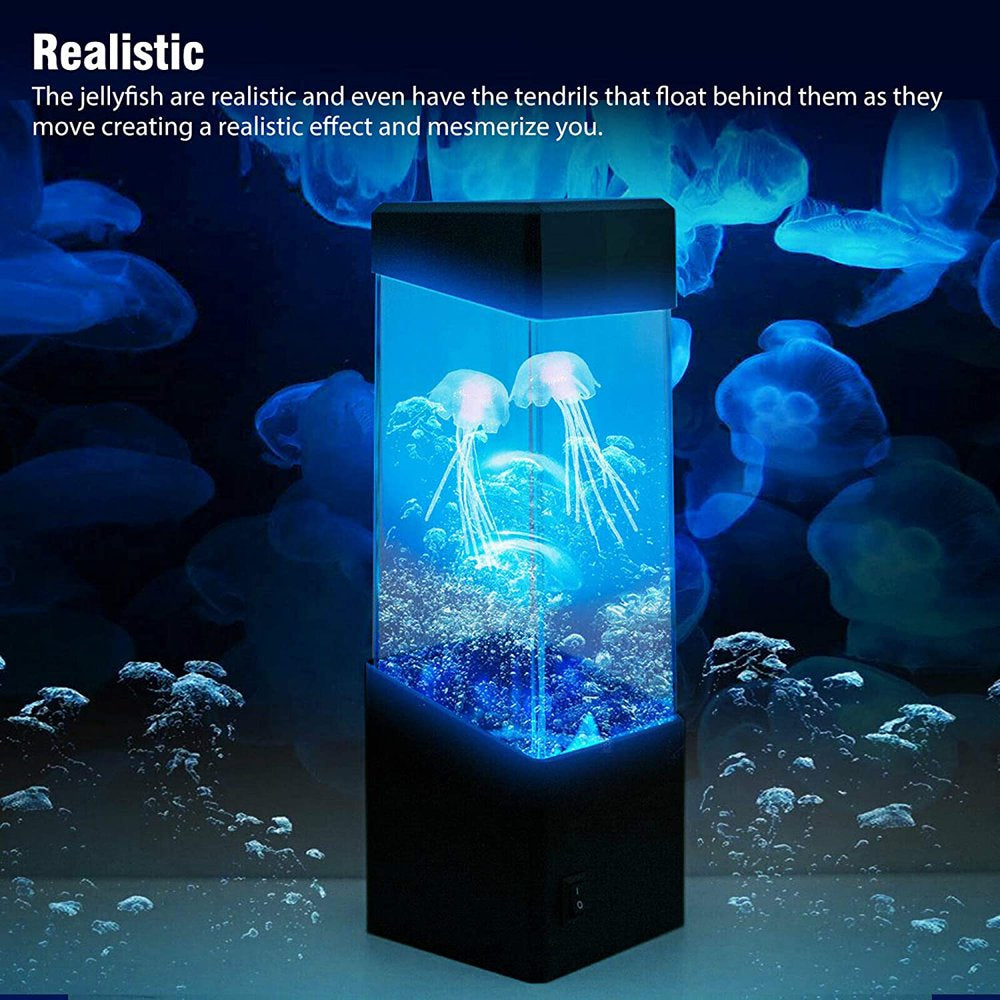 Visland Mini Colorful Moving Jellyfish Aquarium Home Office Night Light LED Lamp Tank Animals & Pet Supplies > Pet Supplies > Fish Supplies > Aquarium Lighting Visland   