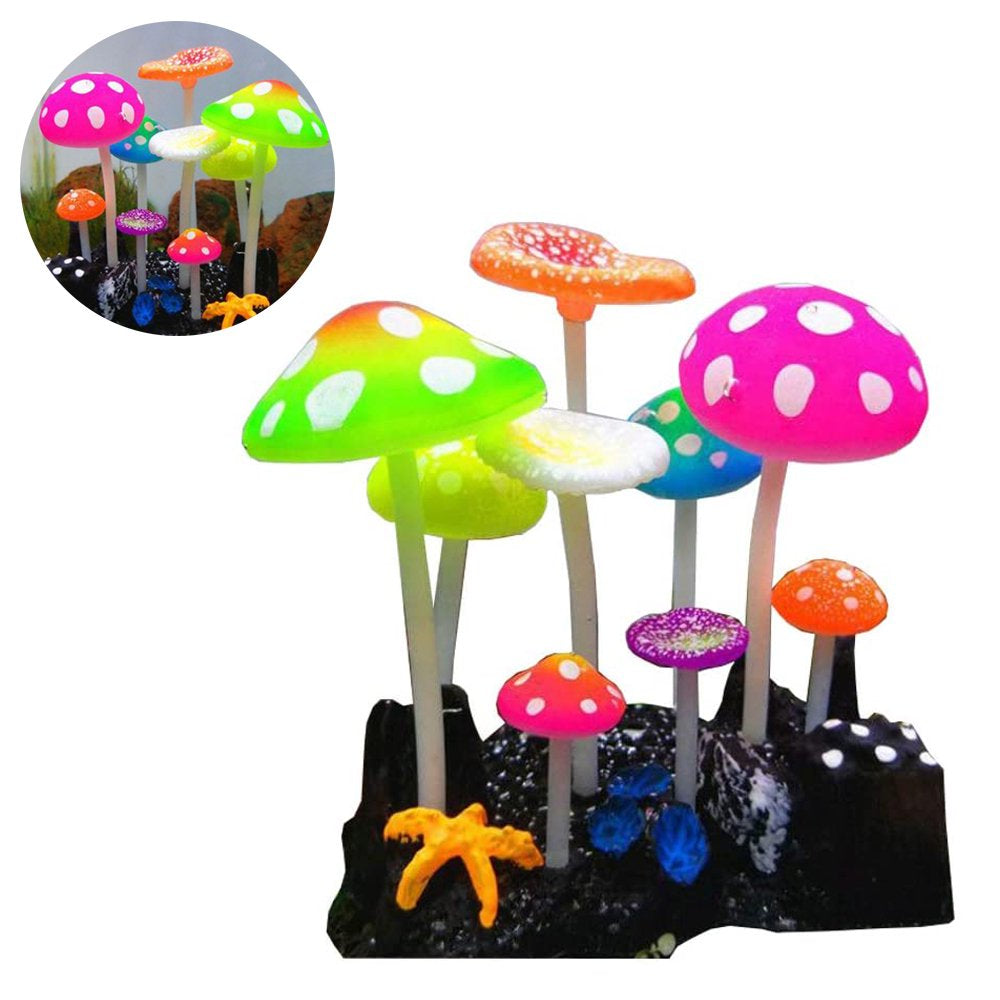 Glowing Effect Lotus Ornament Silicone Decor Aquarium Decoration for Fish Tank with Suction Cup Animals & Pet Supplies > Pet Supplies > Fish Supplies > Aquarium Decor Namotu   