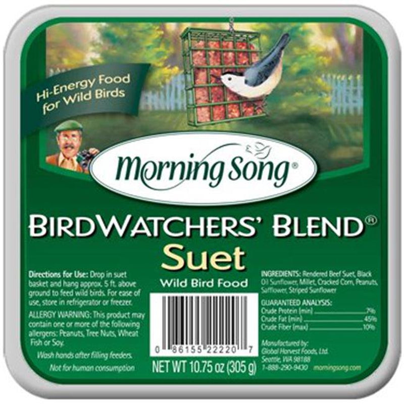 Morning Song 11431 12-10.75 Oz Birdwatchers Blend Suet Wild Bird Food Animals & Pet Supplies > Pet Supplies > Bird Supplies > Bird Food MORNING SONG   