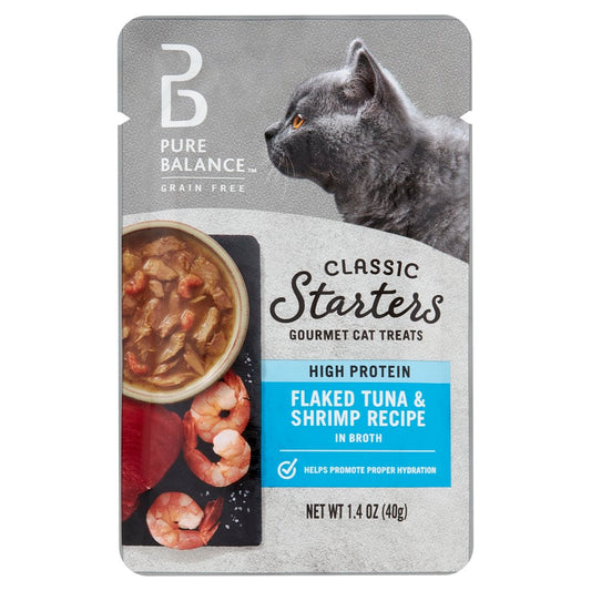 Pure Balance Classic Starters Gourmet Cat Treats, Flaked Tuna & Shrimp in Broth, 1.4 Oz Animals & Pet Supplies > Pet Supplies > Cat Supplies > Cat Treats Wal-Mart Stores, Inc.   