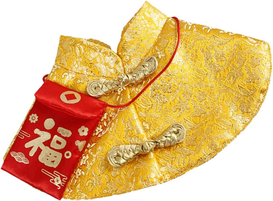 Balacoo 1Pc Joyous Year Clothes Dogs Envelope Coat L New Cosplay Dress Size Style Cloak Comfortable Costume Cape Decorative Pets Dynasty Chinese Small Delicate Red Pet up Cat Dog Animals & Pet Supplies > Pet Supplies > Dog Supplies > Dog Apparel Balacoo Yellow 28.5*19cm 