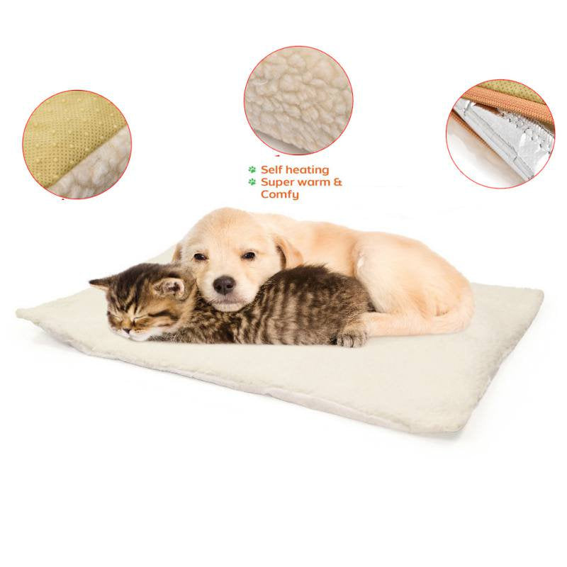 Puppy Dog Bed Mat Self Heating Winter Durable Soft Warm Cat Pet Rug Thermal Pad Animals & Pet Supplies > Pet Supplies > Cat Supplies > Cat Beds Esho   