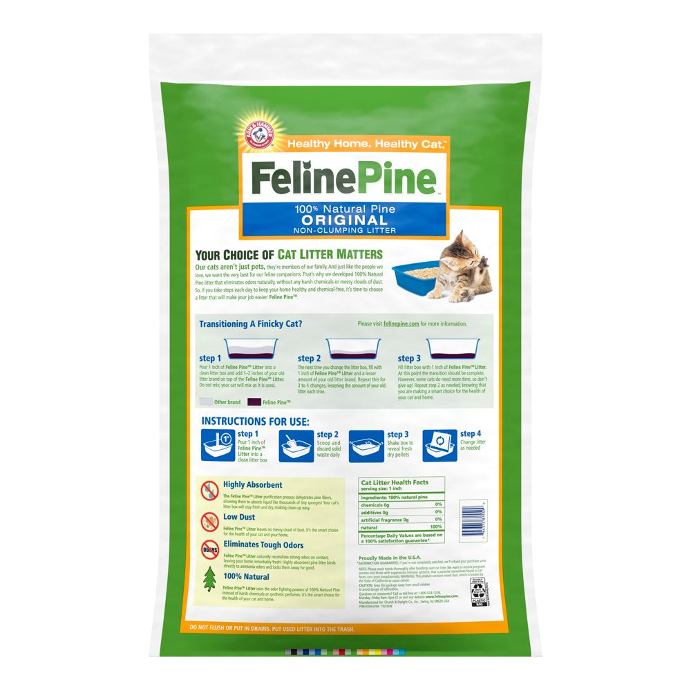 Feline Pine Original 100% Natural Cat Litter, 20Lb Animals & Pet Supplies > Pet Supplies > Cat Supplies > Cat Litter Church & Dwight Co., Inc.   