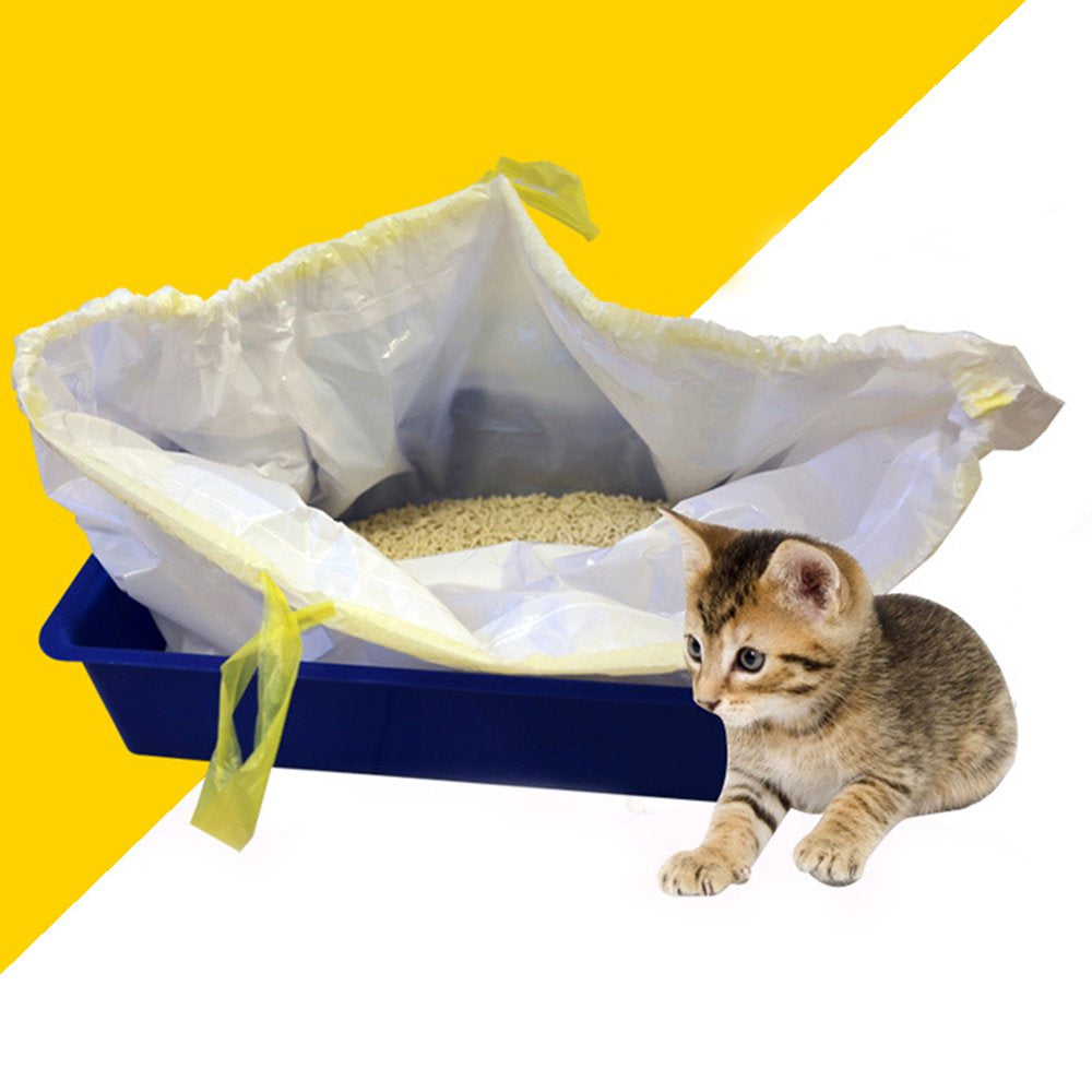 Furvclv 1 Bag of (7PCS) Cat Litter Bag Kitten Hygienic Litter Box Liners Pet Supplies (Large) Animals & Pet Supplies > Pet Supplies > Cat Supplies > Cat Litter Box Liners Furvclv   