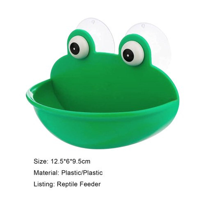 Cheers.Us Reptile Feeder with Suction Cup Pet Landscaping Plastic Frog Tortoise Amphibian Rest Living Container,Multifunctional, Easy Cleaning for Amphibian and Reptile Animals & Pet Supplies > Pet Supplies > Reptile & Amphibian Supplies > Reptile & Amphibian Food Cheers.US   