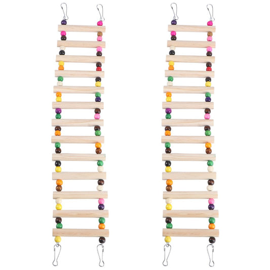 NUOLUX Bird Toys Parrot Large Toys Ladder Birds Cages Parrots Parrots Conures Hanging Perch Foraging African Grey Parakeets Animals & Pet Supplies > Pet Supplies > Bird Supplies > Bird Ladders & Perches NUOLUX   