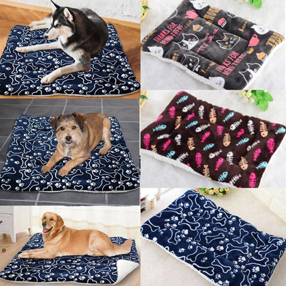 FOCUSNORM Dog Bed Pet Cat Puppy Kitten Faux Fur Fleece Washable Deluxe Cushion Mat M L XL Animals & Pet Supplies > Pet Supplies > Cat Supplies > Cat Beds FOCUSNORM   