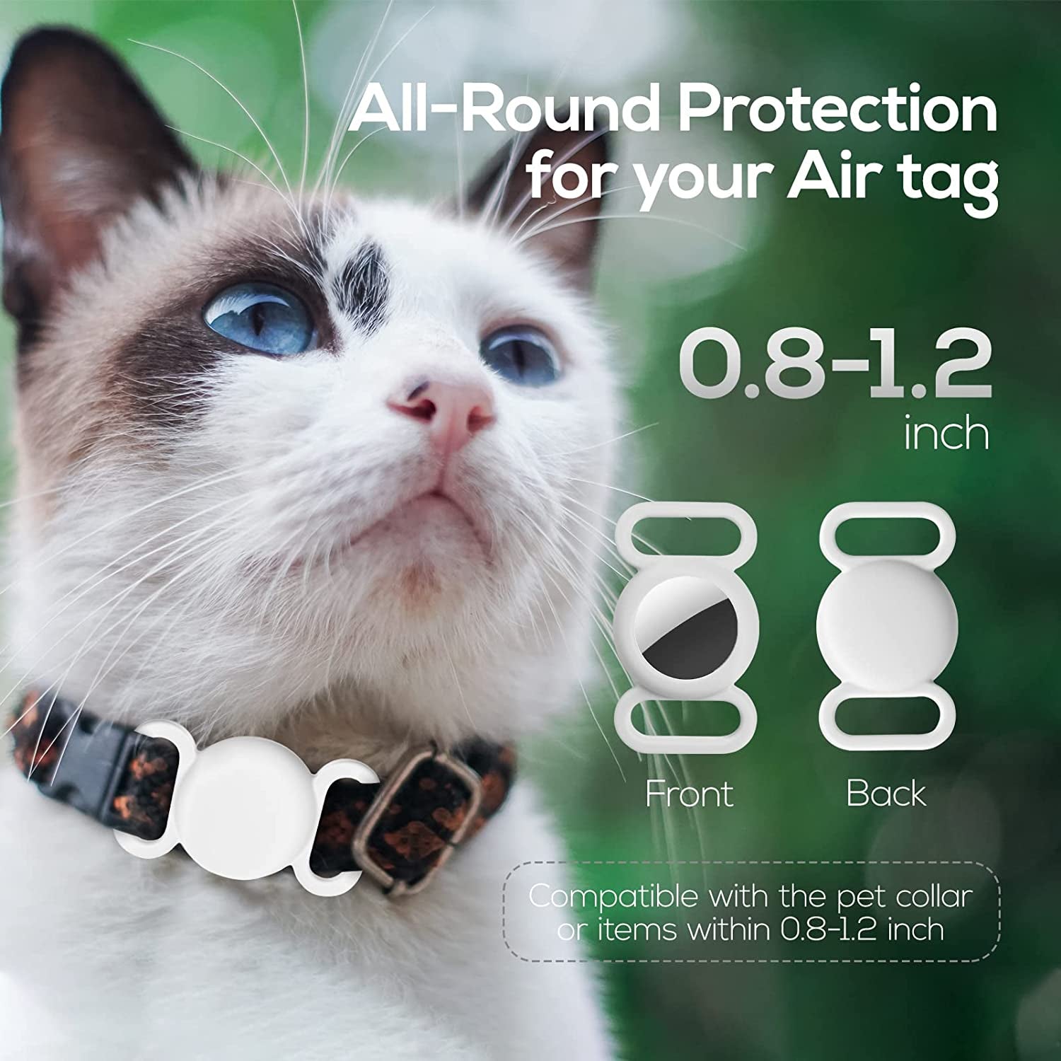 Air Tag Dog Collar Holder(2 Pack), Protective Silicone Pet Collar Case for Apple Airtag 2021, Anti-Lost Air Tag Case Holder Compatible with Cat Dog Collars Charms & Pets Accessories Electronics > GPS Accessories > GPS Cases typecase   