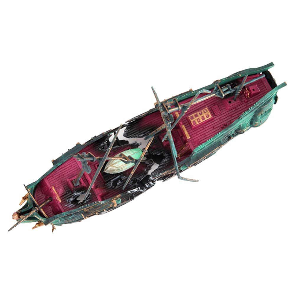 VATENIC Aquarium Pirate Ship Shipwreck Decorations Aquarium Fish Tank Ornaments Home Landscaping Decor