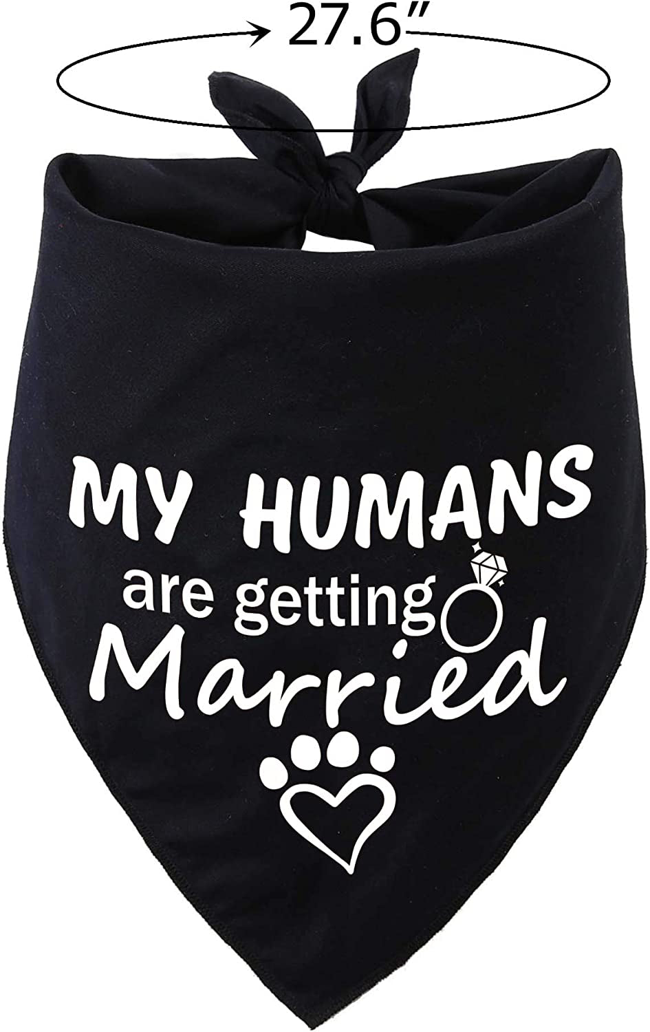 Pawskido My Humans Are Getting Married Dog Bandana, Dog Wedding Bandana,Reversible Triangle Bibs Pet Scarf Animals & Pet Supplies > Pet Supplies > Dog Supplies > Dog Apparel Pawskido   