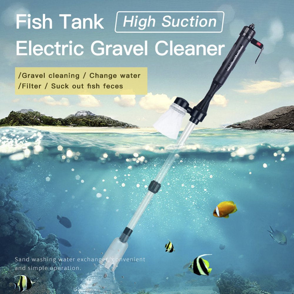 HOTBEST Tank Cleaner, Fish Tank Vacuum Cleaner with Aquarium Algae / Dirt Cleaning, Water Change Pump, Water Shower Gravel Cleaner for Large and Small Fish Tank Animals & Pet Supplies > Pet Supplies > Fish Supplies > Aquarium Cleaning Supplies HOTBEST   