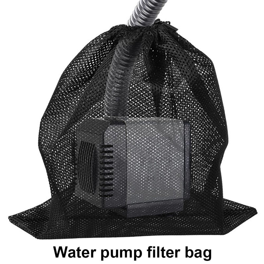 DTOWER Pump Barrier Bag 12.2" X 15.9" Pond Pump Filter Netting Black Media Pouch with Drawstring for Aquarium Filtration Animals & Pet Supplies > Pet Supplies > Fish Supplies > Aquarium Filters DTOWER   