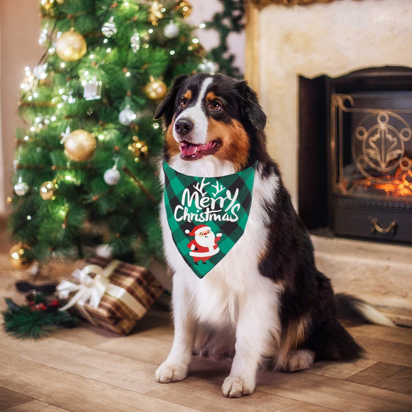 ADOGGYGO 2 Pack Dog Bandana Christmas Classic Buffalo Plaid Dog Scarf Pet Triangle Bibs Christmas Costume Accessories for Small Medium Large Dogs Cats Pets (Red & Green) Animals & Pet Supplies > Pet Supplies > Dog Supplies > Dog Apparel ADOGGYGO   