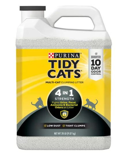 Purina Tidy Cats Clumping Cat Litter, 4-In-1 Strength Multi Cat Litter, 20 Lb. Jug Animals & Pet Supplies > Pet Supplies > Cat Supplies > Cat Litter Purina   