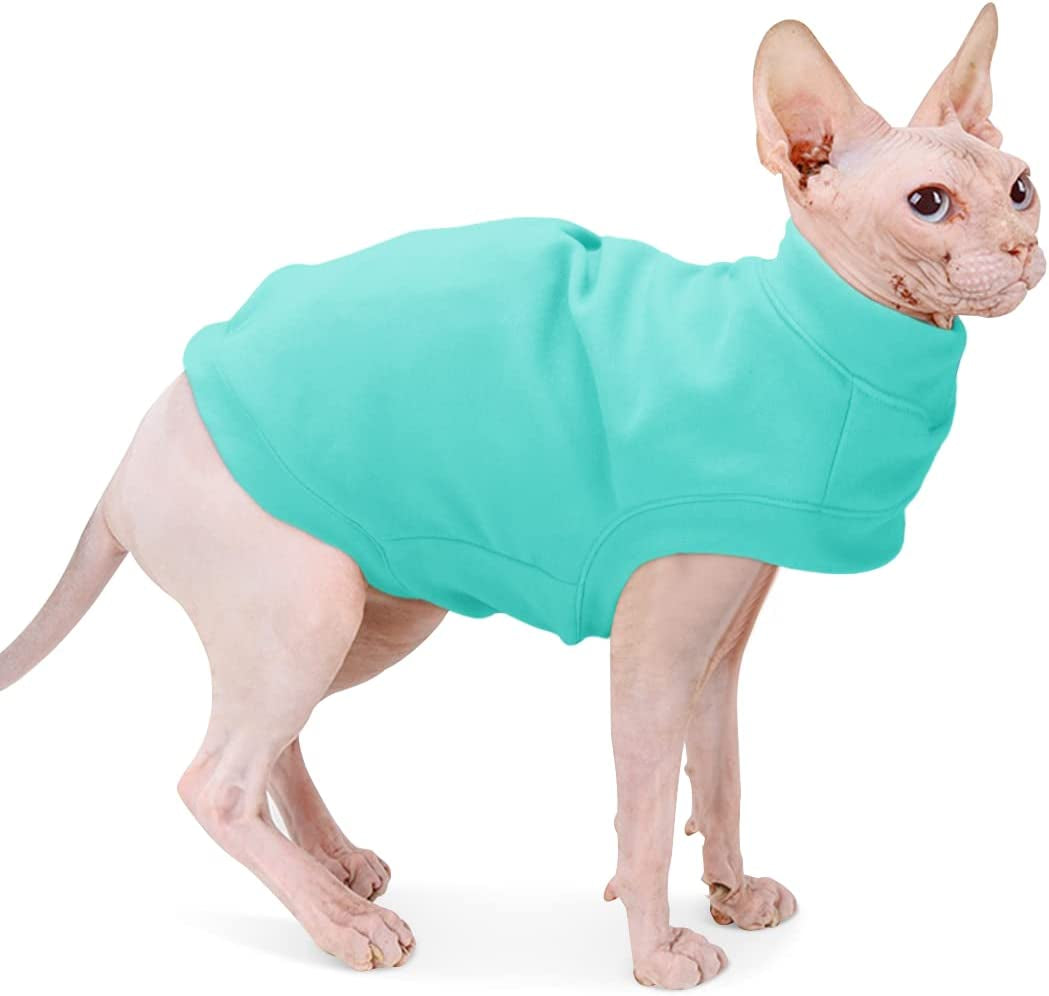 Soft Fleece Dog Sweatshirt - Warm Dog Sweaters for Small Medium Dogs Cats Cold Weather - Cat Sweater Pullover Stretchy Hoodie Easy on - Comfortable Dog Winter Clothes Pet Sweaters Vest for Doggie Animals & Pet Supplies > Pet Supplies > Dog Supplies > Dog Apparel Dociote Lake Blue Medium 