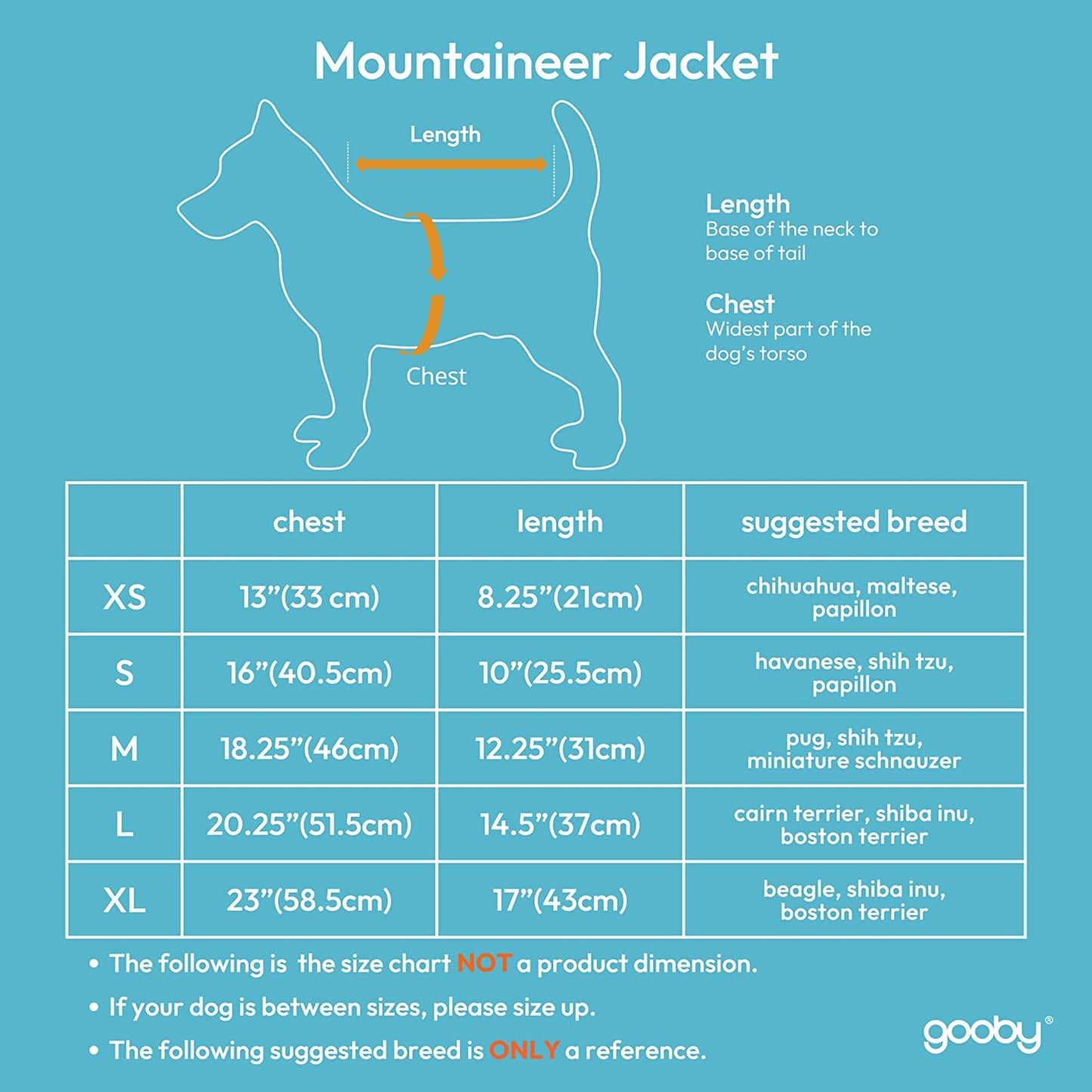 Gooby Mountaineer Dog Jacket - Jade, Medium - Warm Zip up Coat with Lift Handle and Dual O Ring Leash - Winter Water Resistant Small Dog Sweater - Dog Clothes for Small Dogs and Medium Dogs Animals & Pet Supplies > Pet Supplies > Dog Supplies > Dog Apparel Inafiction USA, Inc. dba Gooby Pet Fashion   