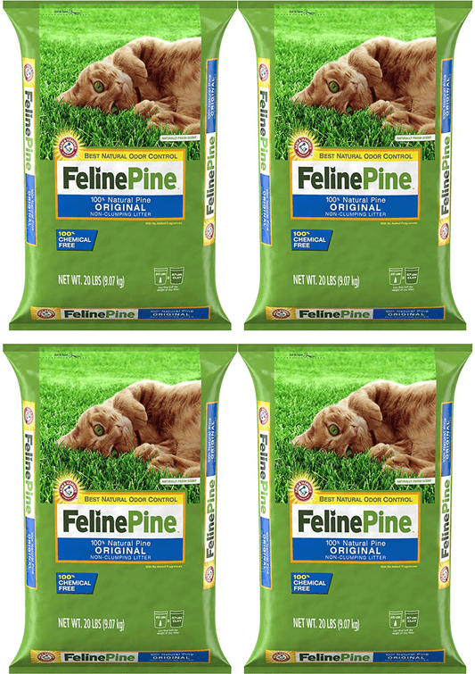 ..Feline Pine.. Original Litter, 20 Lbs, 4-Pack Animals & Pet Supplies > Pet Supplies > Cat Supplies > Cat Litter Feline Pine   