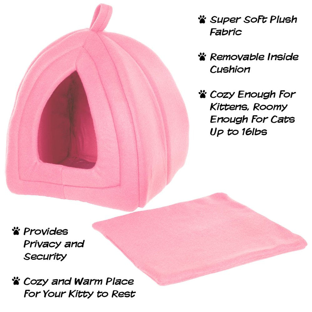 Petmaker Cozy Kitty Tent Igloo Plush Cat Bed Animals & Pet Supplies > Pet Supplies > Cat Supplies > Cat Beds Overstock   