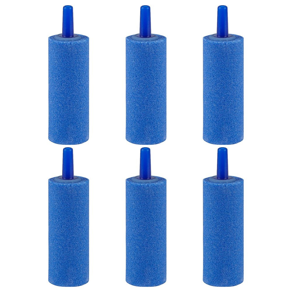 Pawfly Aquarium 2 Inch Air Stone Cylinder Blue Bubble Diffuser Release Tool for Nano Air Pumps Small Fish Tanks Buckets and DWC Reservoirs, 6 Pack Animals & Pet Supplies > Pet Supplies > Fish Supplies > Aquarium Air Stones & Diffusers Pawfly   
