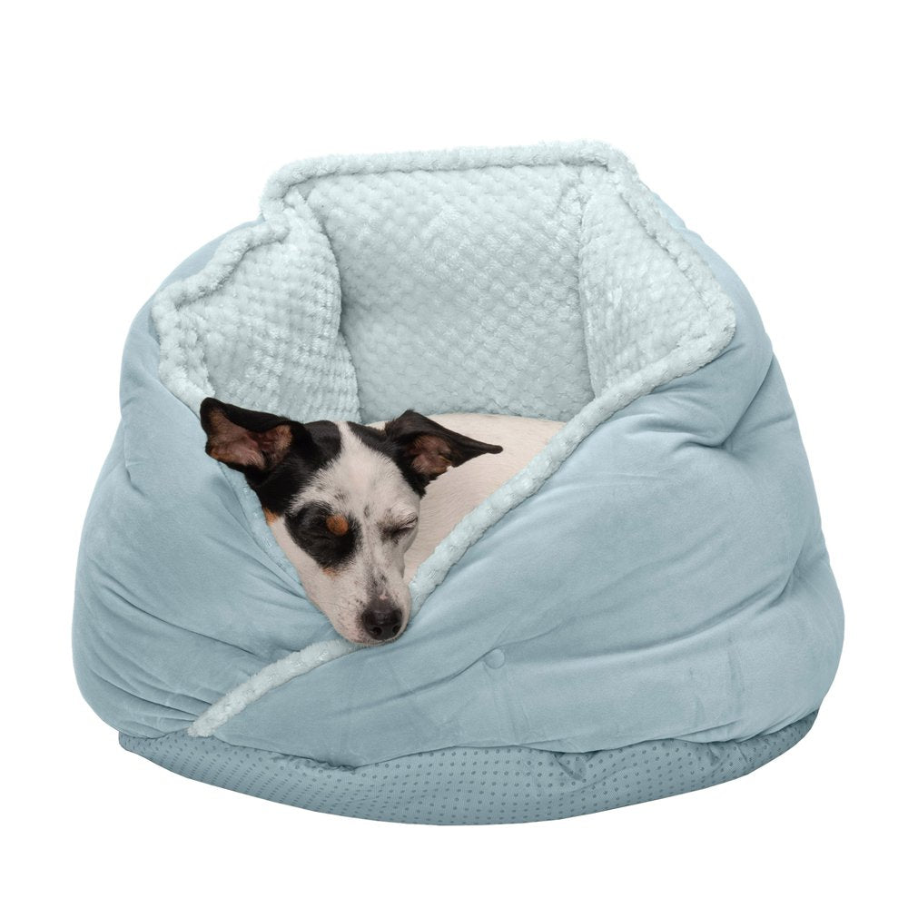 Furhaven Pet Products Minky Faux Fur & Velvet Hug Bed for Dogs & Cats Animals & Pet Supplies > Pet Supplies > Cat Supplies > Cat Beds FurHaven Pet   