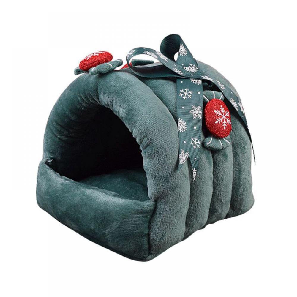 Small Animals Warm Hanging Cage Cave Bed for Hamsters, Guinea-Pigs, Rats, Rabbit and Chinchillas Animals & Pet Supplies > Pet Supplies > Small Animal Supplies > Small Animal Bedding Wisremt S Green 