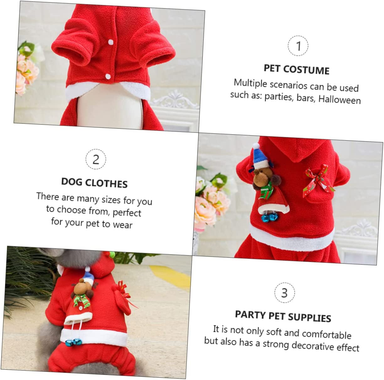 Yardenfun 1 Set Outfit Dogs Santa Father Costume Halloween Hoodies Costumes Dog - L Clothing Christmas up Pet Puppy Dress Cosplay for Clothes Party Apparel Claus of Size Small Animals & Pet Supplies > Pet Supplies > Dog Supplies > Dog Apparel Yardenfun   