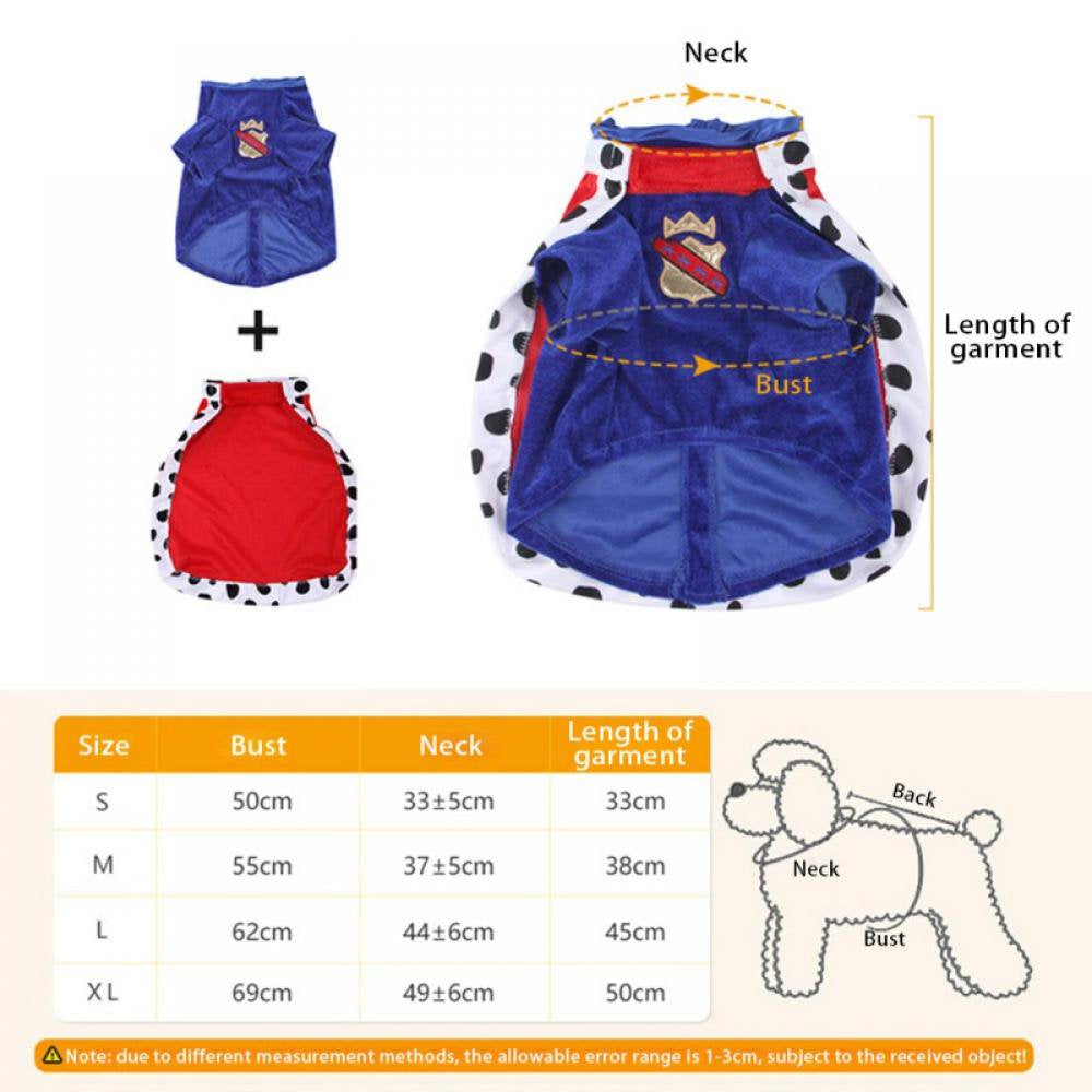 Halloween Dog King Cloak Costume with Crown Cap Pet Suit Prince Autumn Winter Apparel Cat Hoodies with Hat Puupy Clothes French Bulldog Chihuahua S-XL Animals & Pet Supplies > Pet Supplies > Cat Supplies > Cat Apparel HULKLIFE   