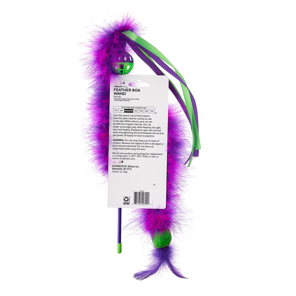 Vibrant Life Feather Wand Cat Toy Animals & Pet Supplies > Pet Supplies > Cat Supplies > Cat Toys Multipet   