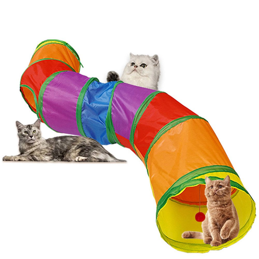 Cat Tunnel Cat Toy for Indoor Cat Interactive Pet Toy Play Foldable Thru Color Animals & Pet Supplies > Pet Supplies > Cat Supplies > Cat Toys Zhoubian   