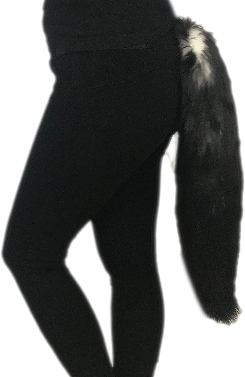 Extra Long Faux Fur Black Cat Tail 