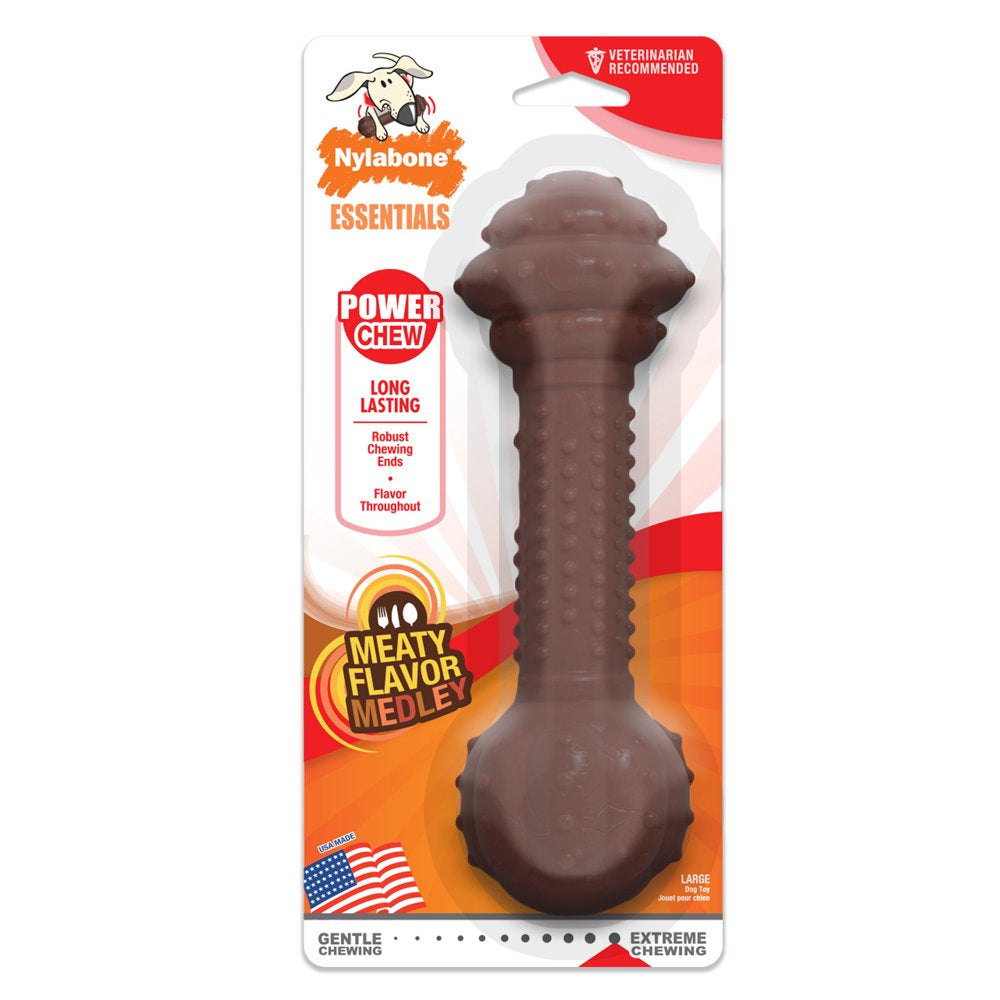 Nylabone Barbell Power Chew Durable Dog Toy - up to 35 Lbs. Animals & Pet Supplies > Pet Supplies > Dog Supplies > Dog Toys Central Garden and Pet Large/Giant - Up to 50 lbs.  