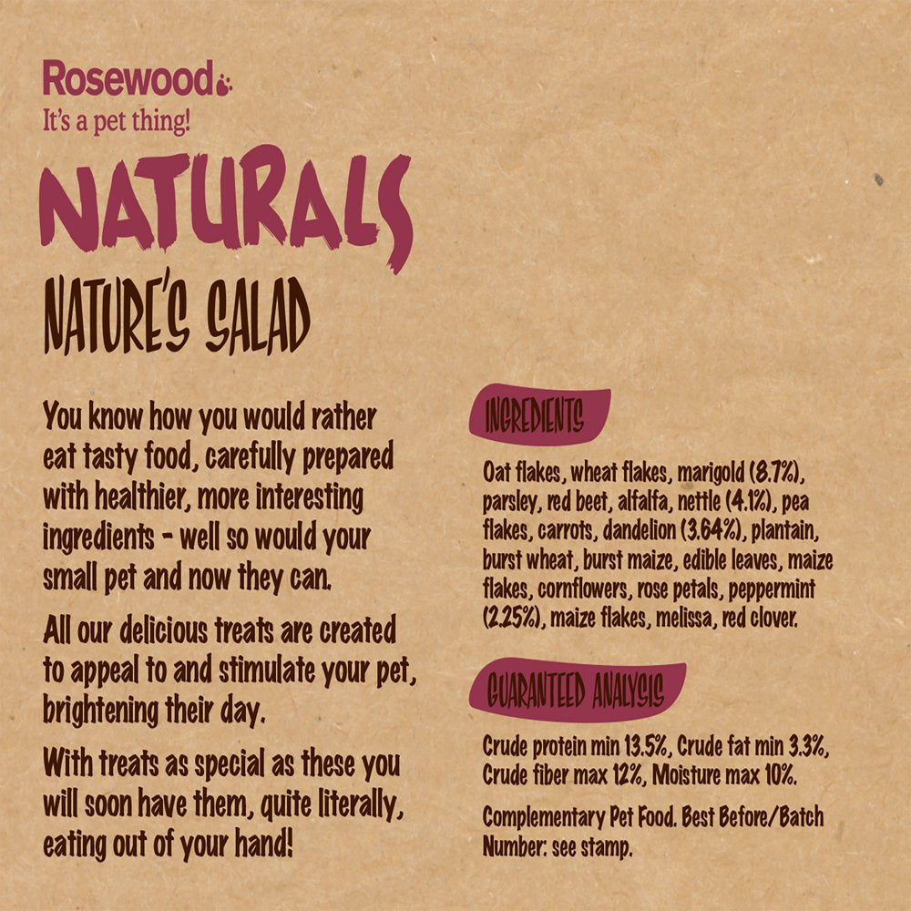 Rosewood Naturals Nature'S Salad Rabbit, Guinea Pig, & Chinchilla Treat Animals & Pet Supplies > Pet Supplies > Small Animal Supplies > Small Animal Treats Rosewood   