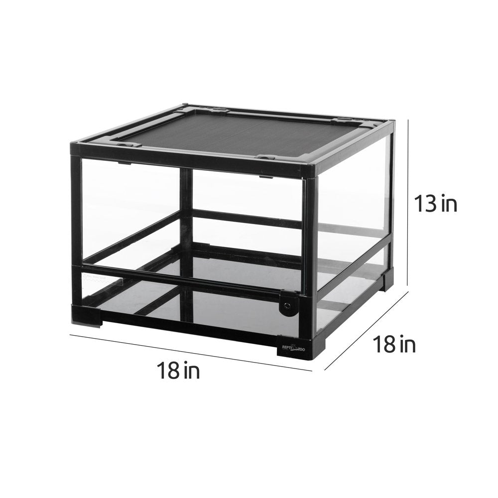 REPTI-ZOO Knock-Down Glass Terrarium 18×18×12.6 Inches