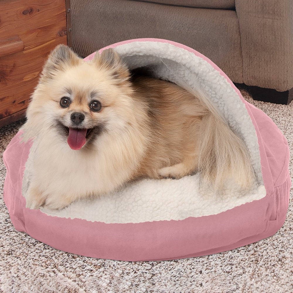 Furhaven Pet Products Orthopedic Faux Sheepskin Snuggery Burrow Pet Bed for Dogs & Cats, Pink, 18-Inch Animals & Pet Supplies > Pet Supplies > Cat Supplies > Cat Beds FurHaven Pet   