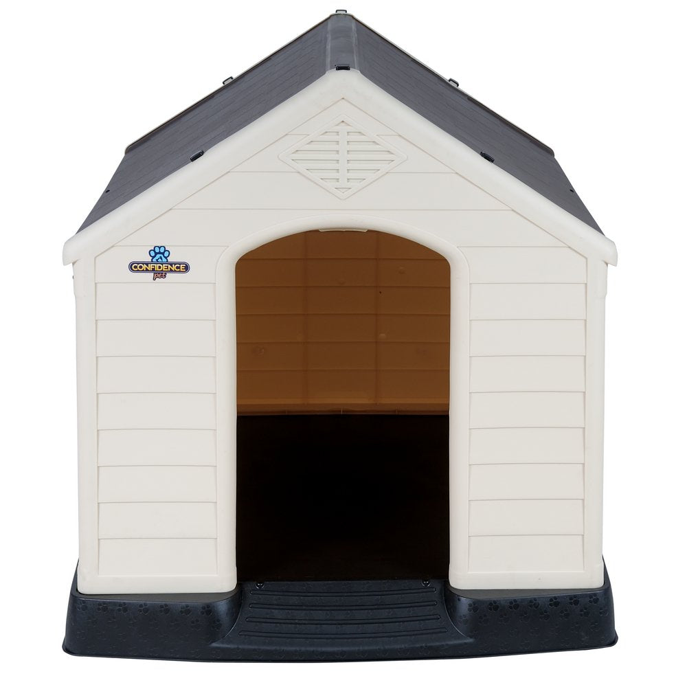Confidence Pet XXL Waterproof Plastic Dog Kennel Outdoor House Brown