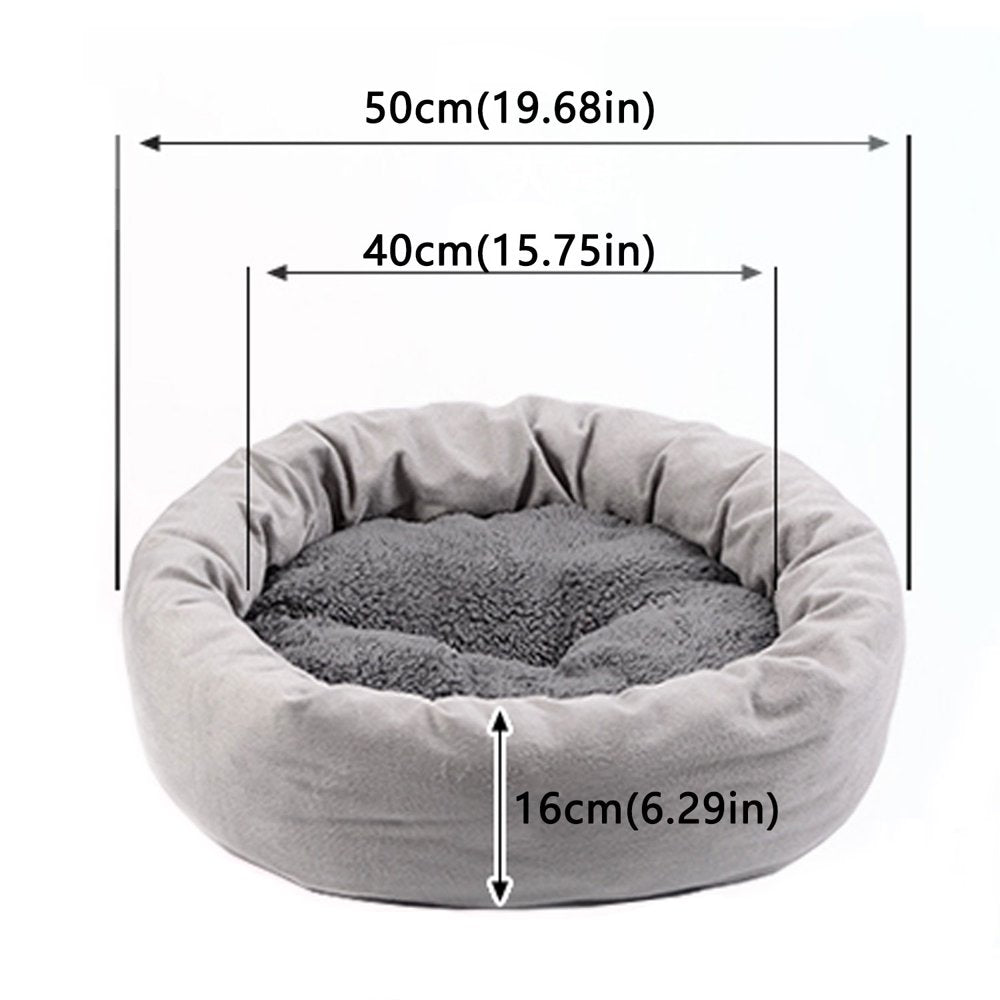 Legendog Pet Cat round Bed Dog Cushion Bed Calming Soft Sleeping Bed with Pillow for Small Dog & Indoor Cats Animals & Pet Supplies > Pet Supplies > Cat Supplies > Cat Beds Legendog   